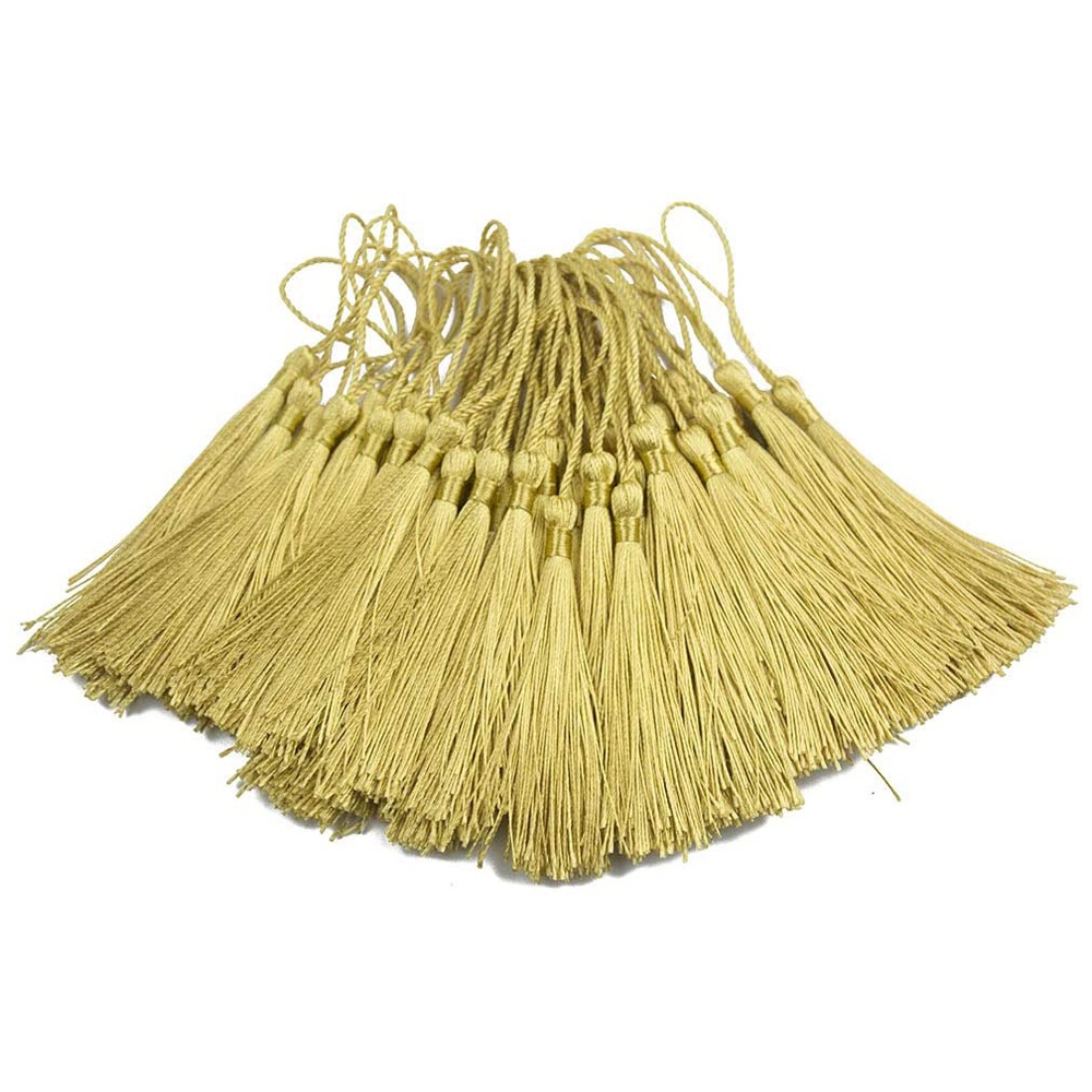 5 Inches Handmade Silky Floss Soft Craft Bookmark Tassels with Loops for DIY, Jewelry Making